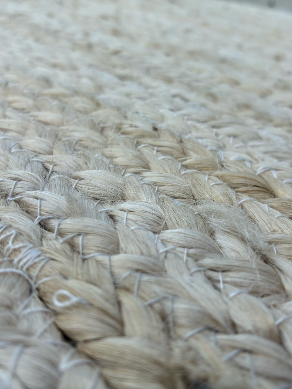 Earthy NuLOOM NATURA 4X6 Hand-Braided 100% Jute Area Rug in White Made in India - Picture 9 of 11